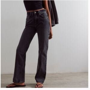 NWT We The Free Xena Slim Straight Black Jeans In Dark Knight 25